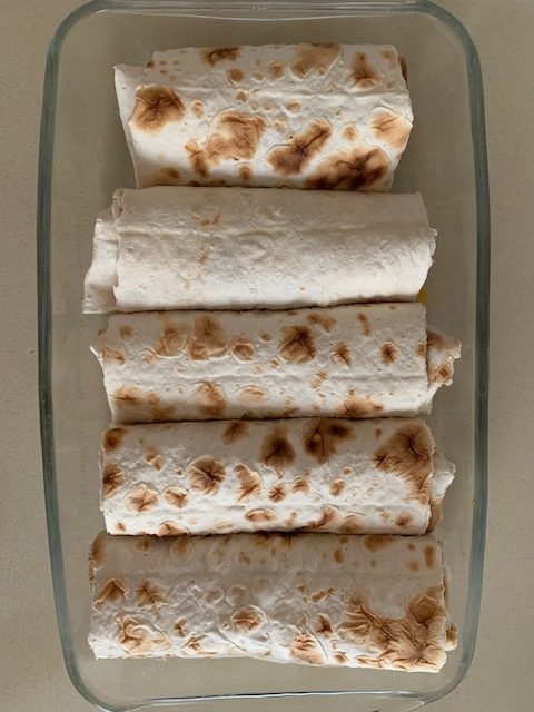 Chickpeas and soybean sprouts Burritos