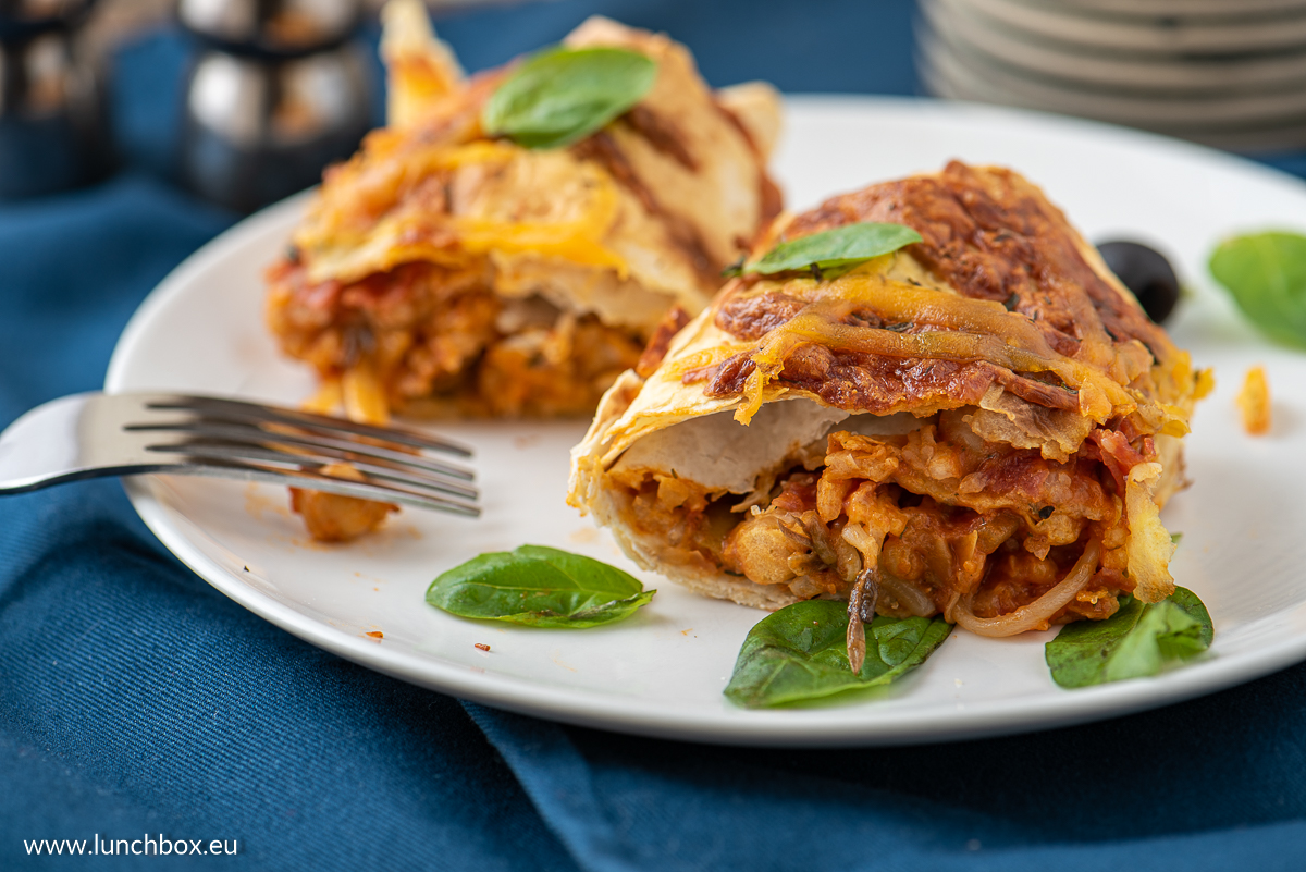 Chickpeas and soybean sprouts Burritos