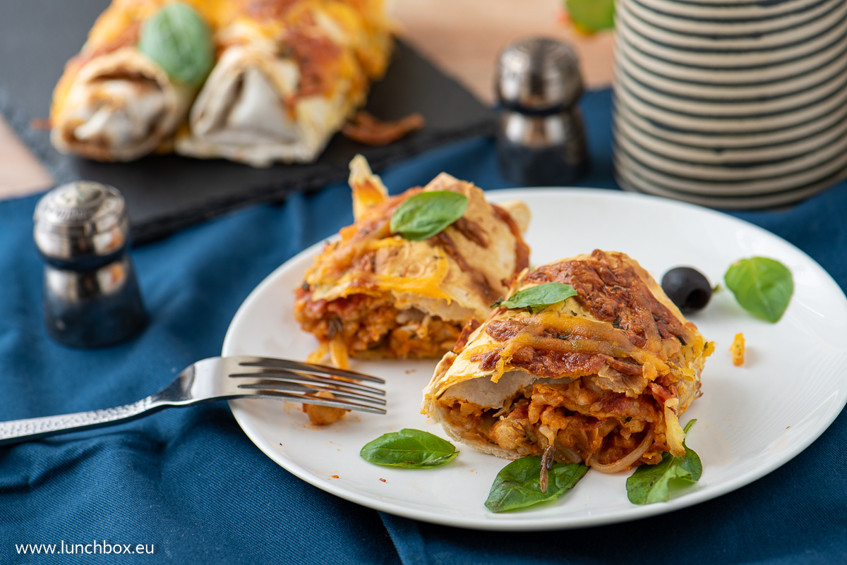 Chickpeas and soybean sprouts Burritos