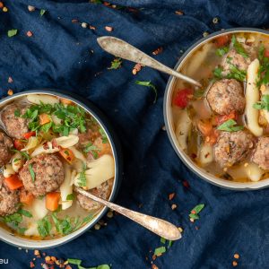 Italian Meatball Pasta Soup