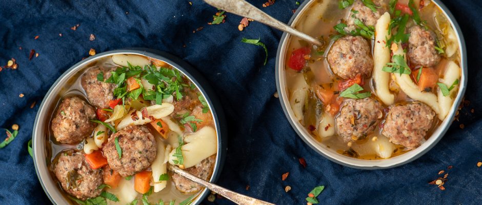 Italian Meatball Pasta Soup