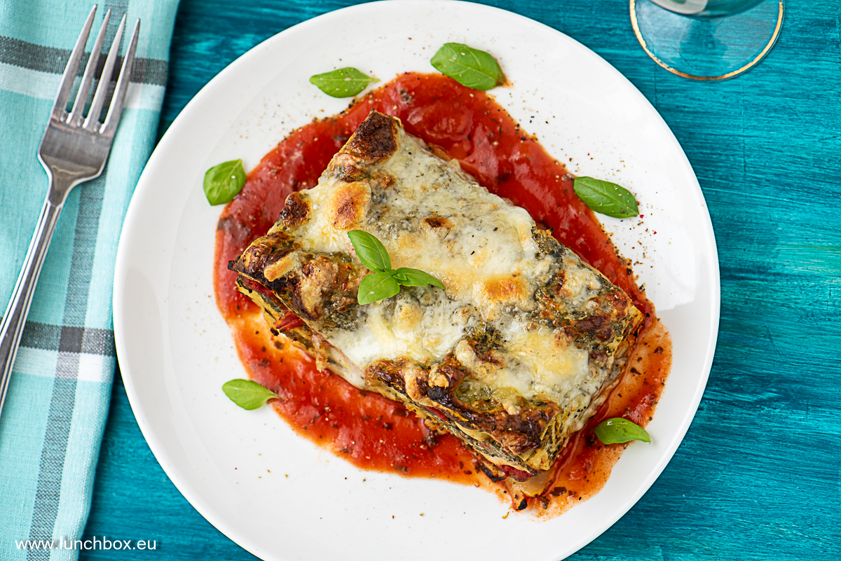 Dock and hazelnut lasagna
