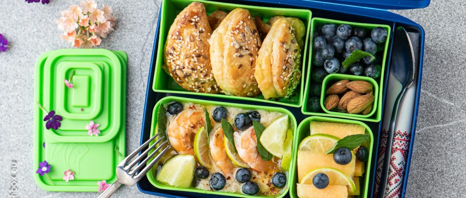 Lunchbox: Shrimps in Coconut and chilly pepper sauce