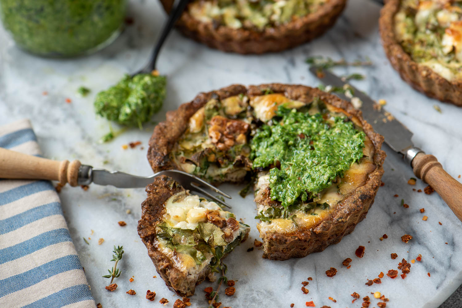 Gluten-free Kale tarts