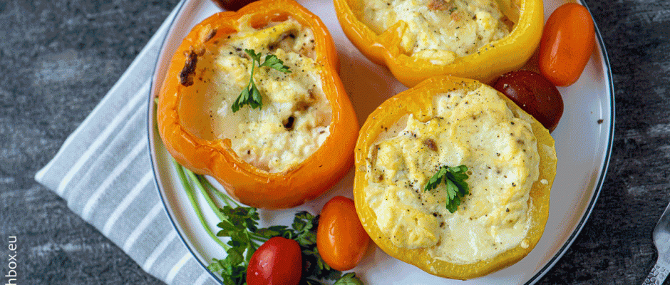 Пълнени чушки на фурна с шаурма