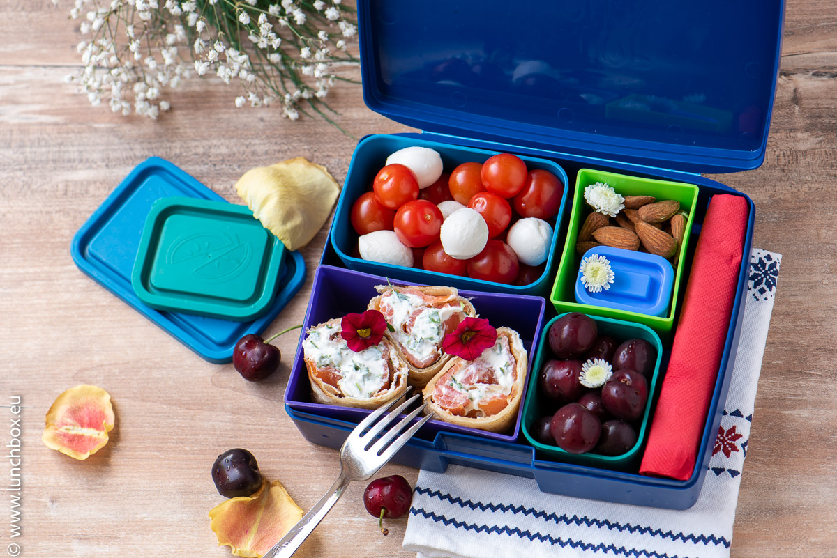 Lunchbox Berry Salmon rolls