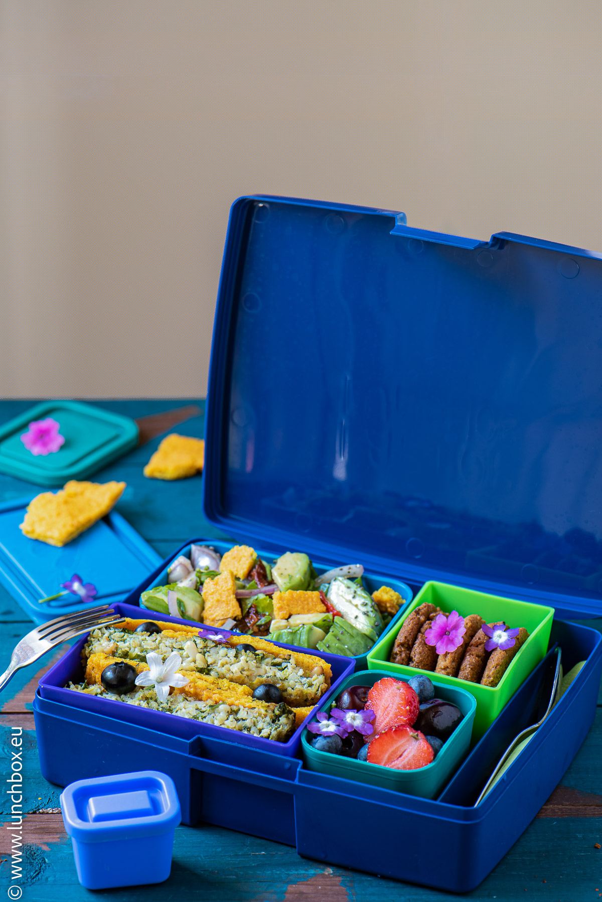 Zucchini bulgur burger Lunchbox