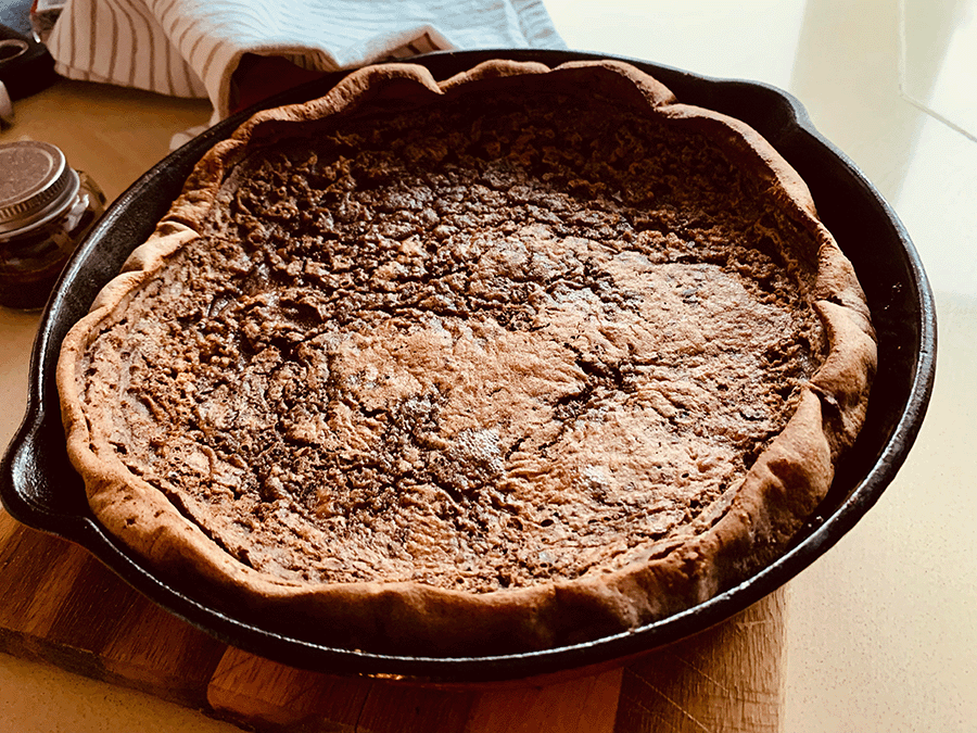 Chocolate lovers pancake-baking
