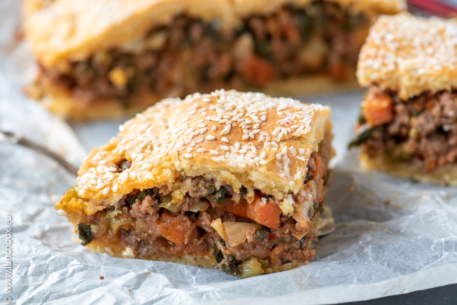 Beef mince slice for Lunchbox