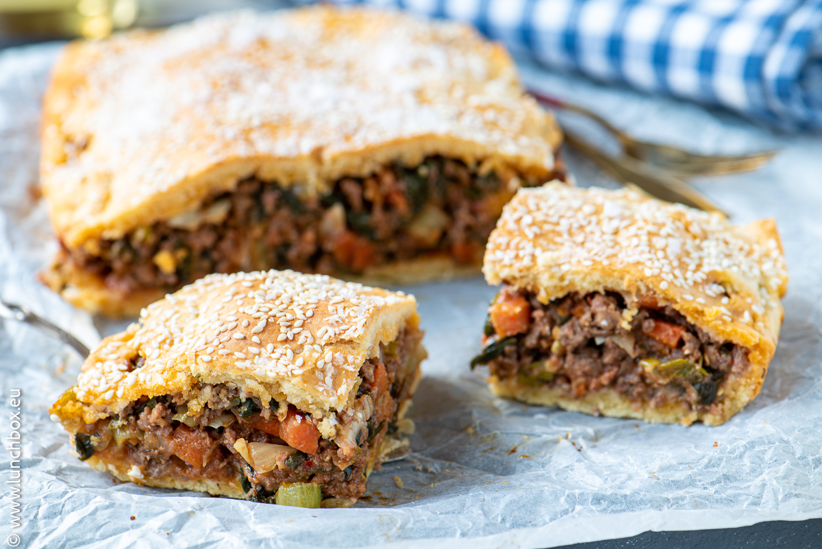 Beef mince slice for Lunchbox