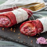 Beetroot tortilla wraps