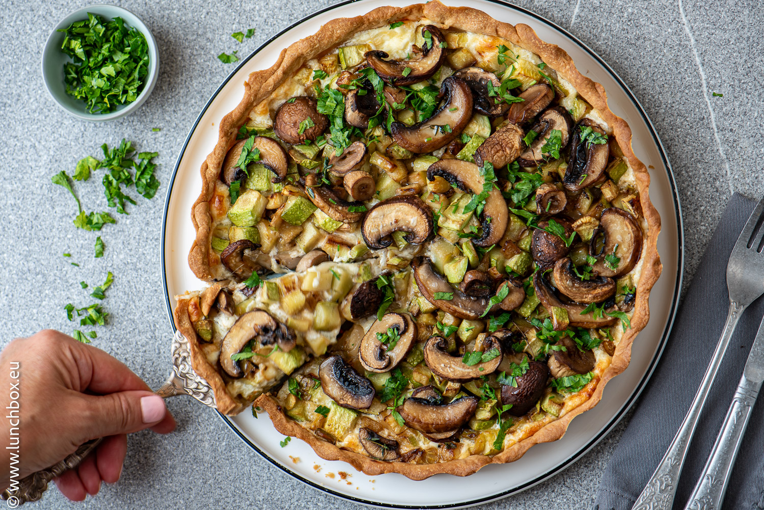Mushroom tart