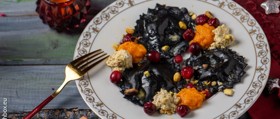 Dark Pistachio Ravioli