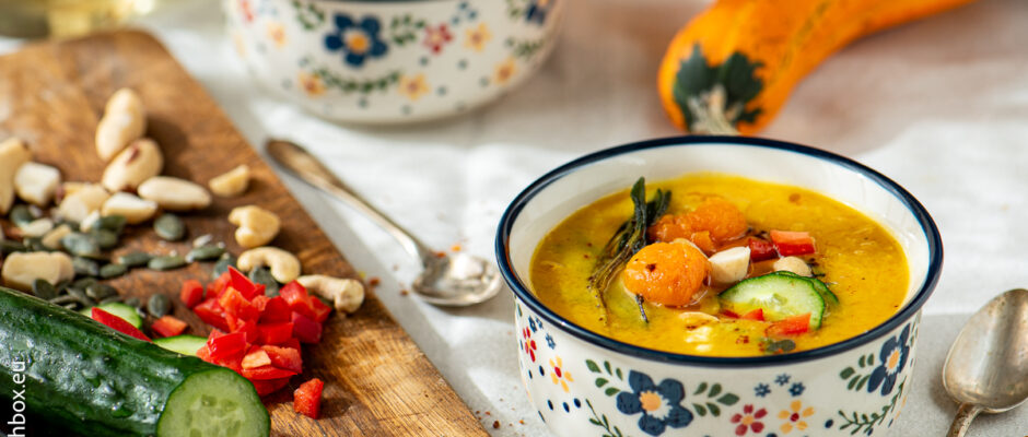 Red lentils and pumpkin soup