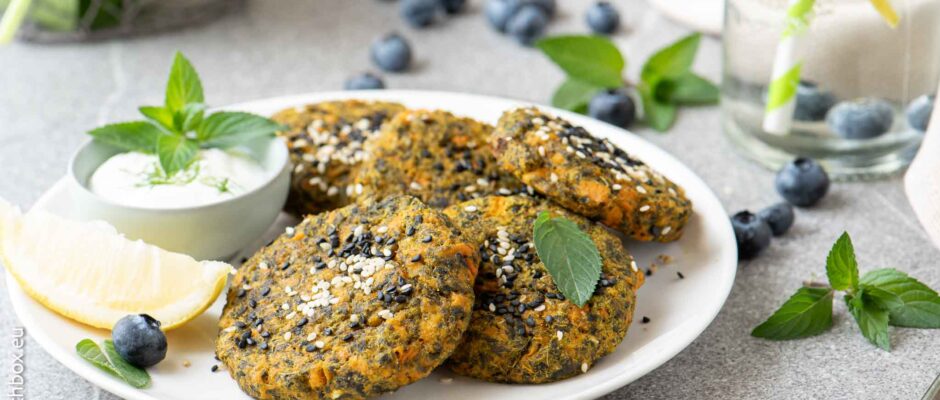 Spinach and sweet potatoes paties_